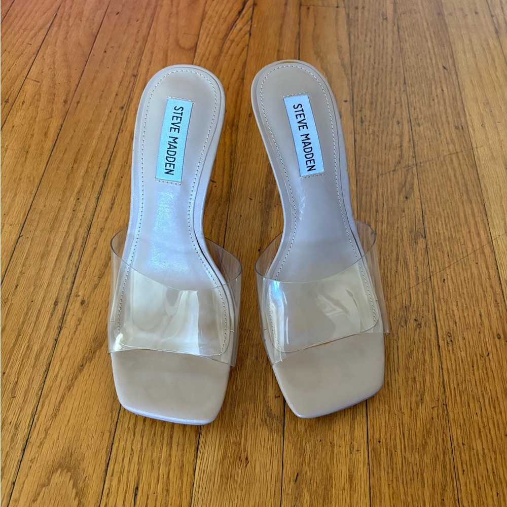 Steve Madden Women's Clear and Nude Heels